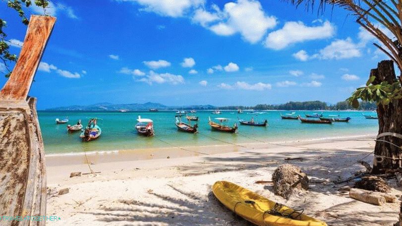 A Bang Tao Beach déli része Phuketben