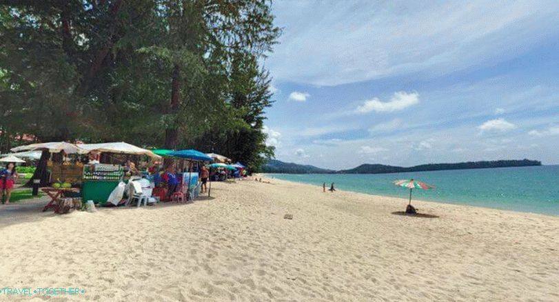 A Bang Tao Beach központi része Phuketben