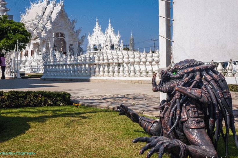 Thaiföld fehér temploma (Wat Rong Khun) - egy gyönyörű mese a testben