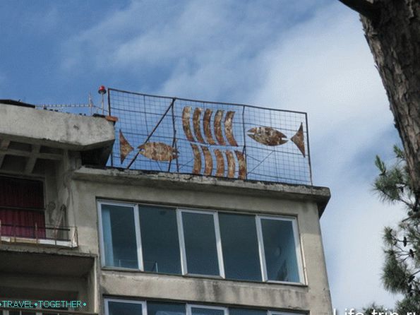 Abházia. Pitsunda. Panzióépítés.