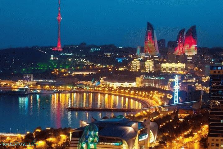 Azerbajdzsán, Baku éjszaka