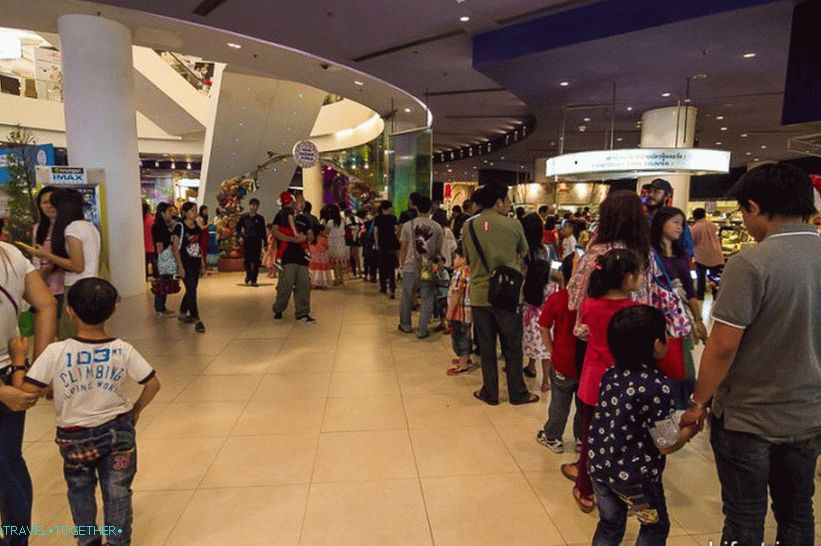 Seaquarium óceánvilág a Bangkok Sea Life-ban - A világ halak és cápák táplálása