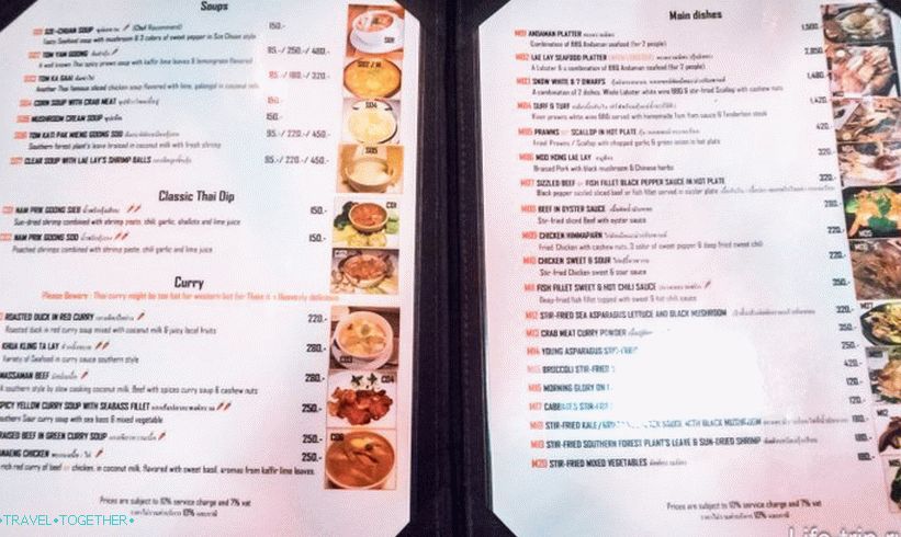 Étterem Lae Lay Grill Krabiban - az egyik legjobb szempont az étellel