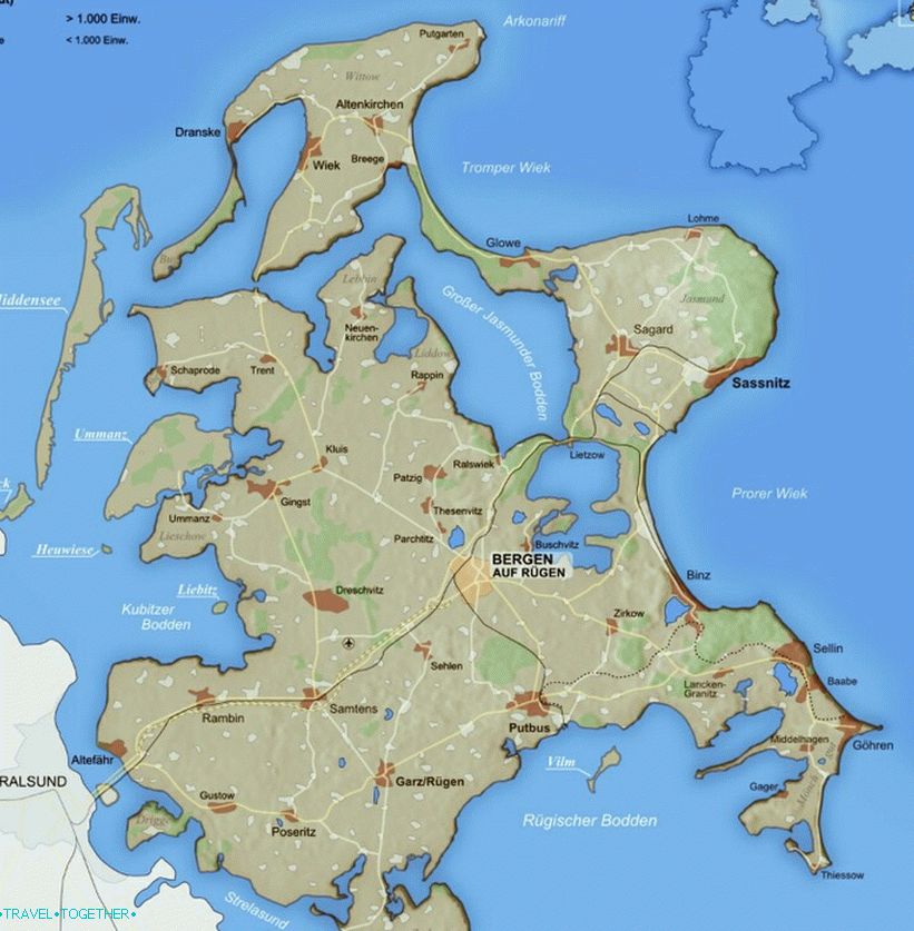 Rugen térképe