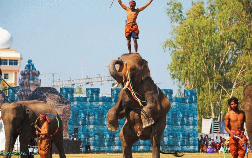 Elefánt show Thaiföldön