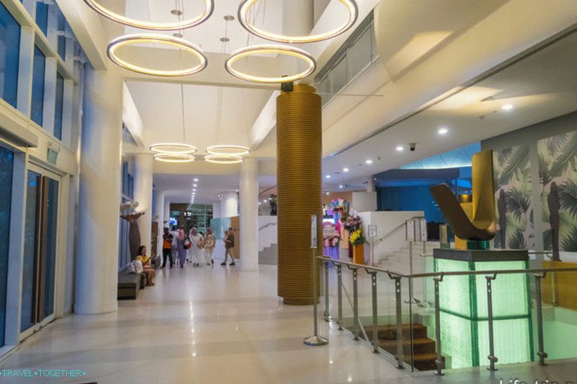 Modern hotel lobby