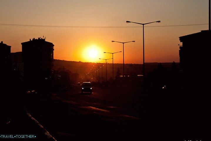 Nevsehir. Naplemente.