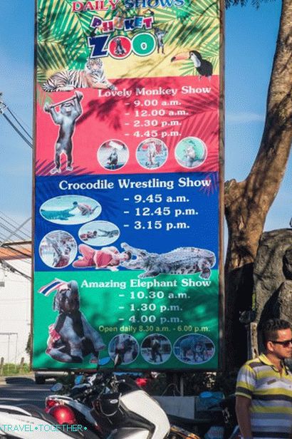 Ütemezés a Phuket állatkertben